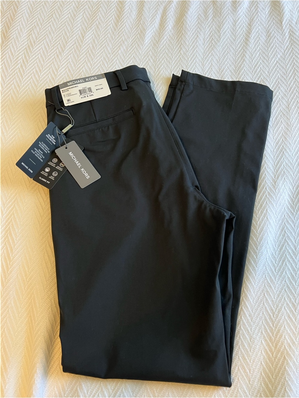 Michael Kors Black Men’s Classic Fit Dress Pants 31Wx32L NWT